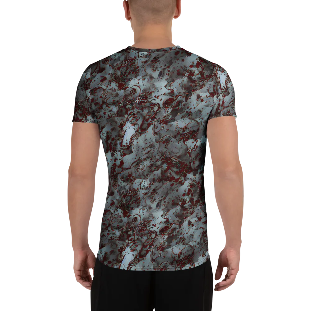 Crimson Undertow on Men's Athletic T-Shirt — Back