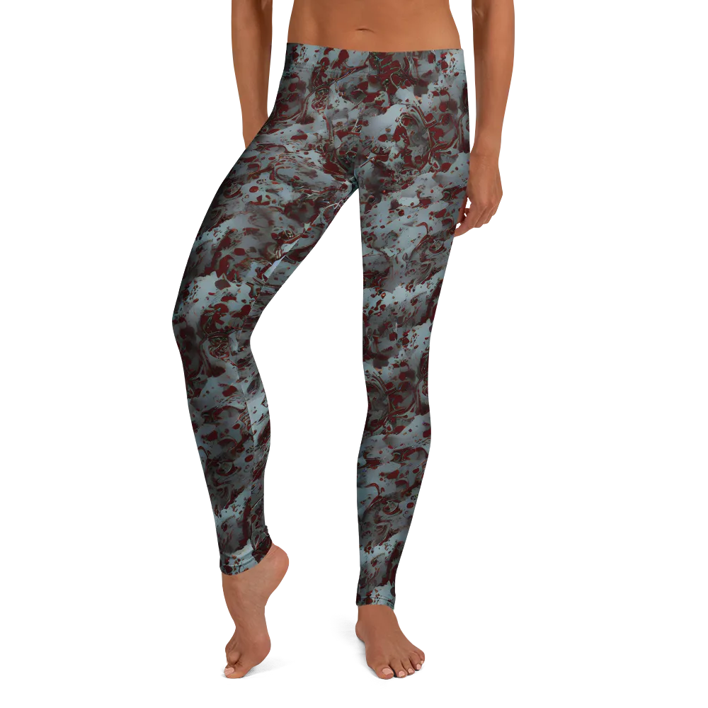 Crimson Undertow on Leggings — Front