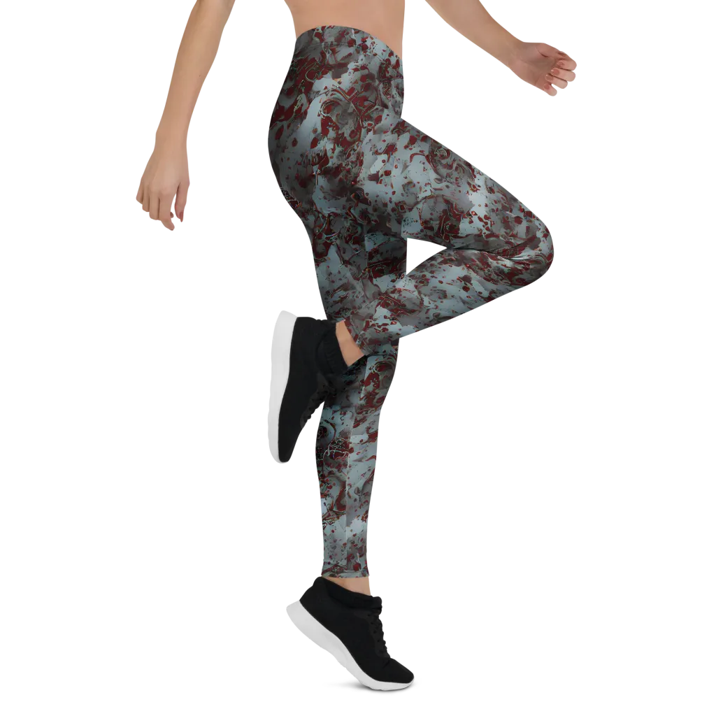 Crimson Undertow on Leggings — Right