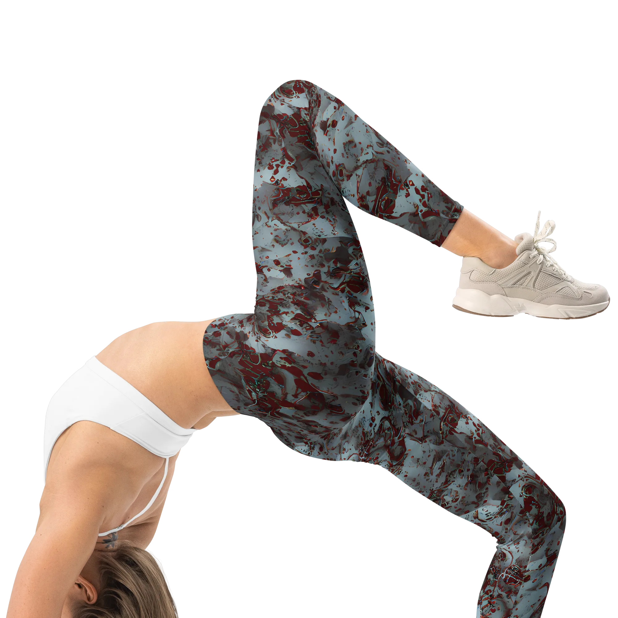 Crimson Undertow on Leggings — Right