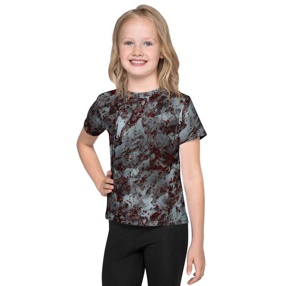 Crimson Undertow on Kids Crew Neck T-Shirt — Front
