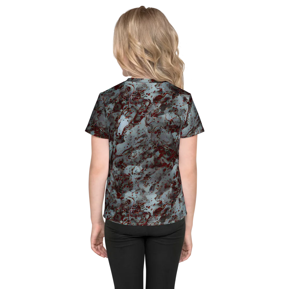 Crimson Undertow on Kids Crew Neck T-Shirt — Back