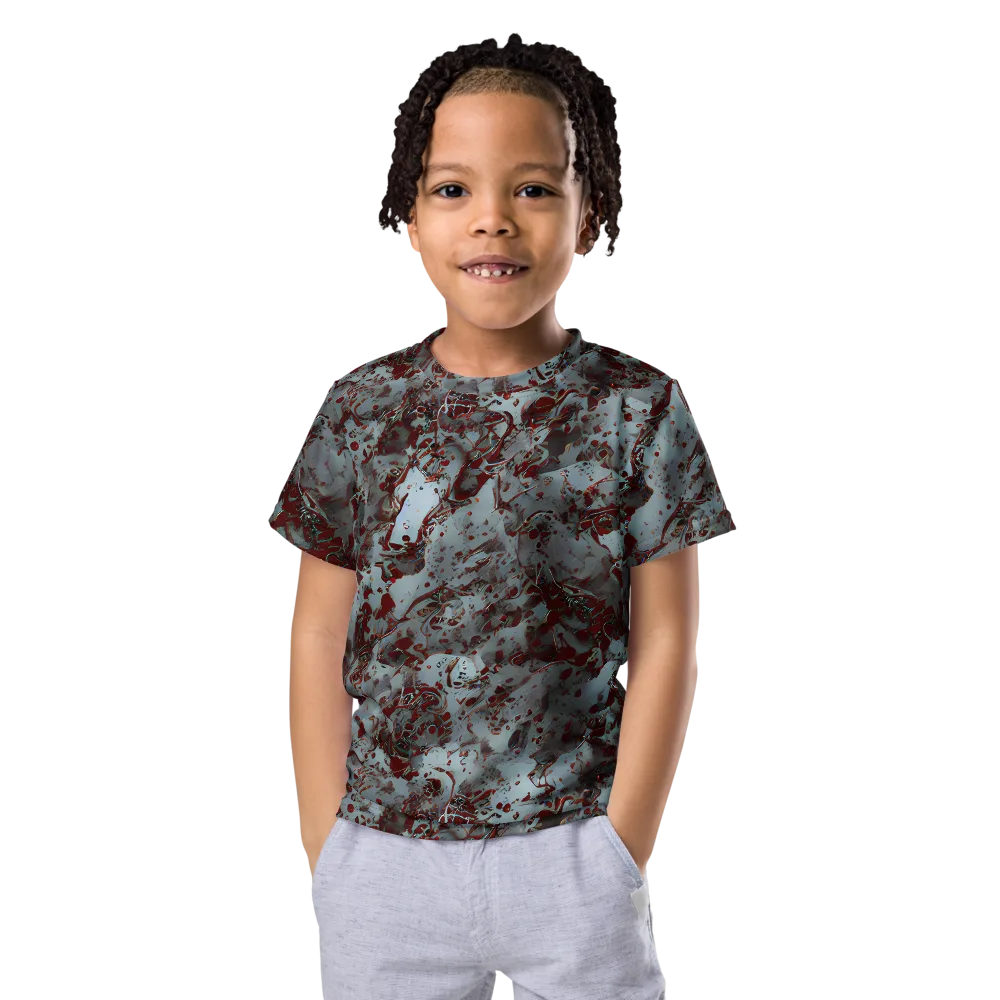 Crimson Undertow on Kids Crew Neck T-Shirt — Front