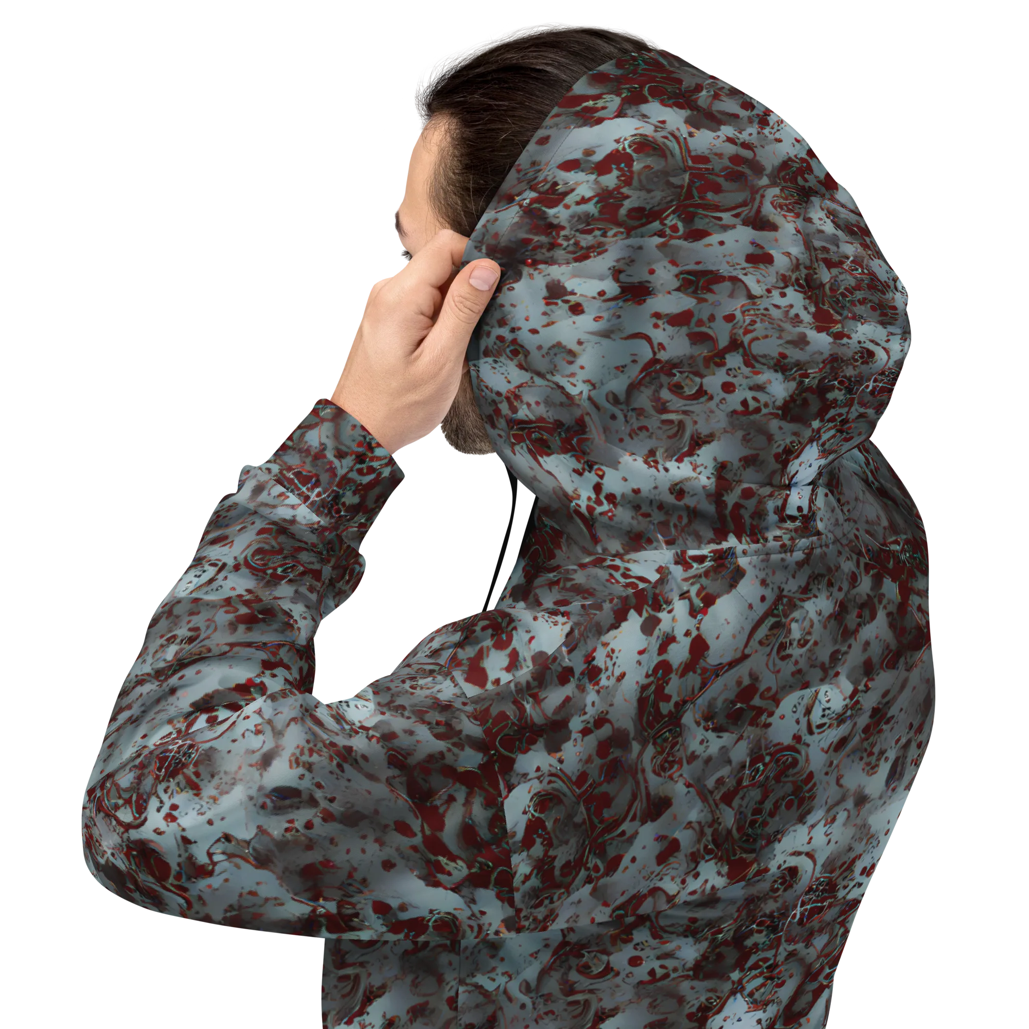 Crimson Undertow on Hoodie — Back