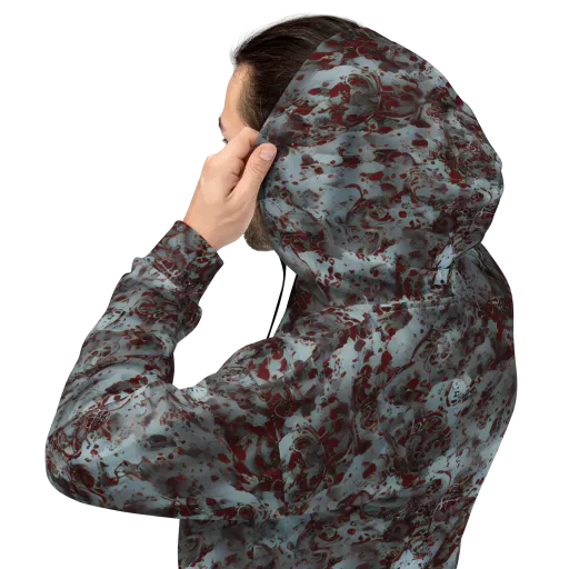 Crimson Undertow on a Hoodie
