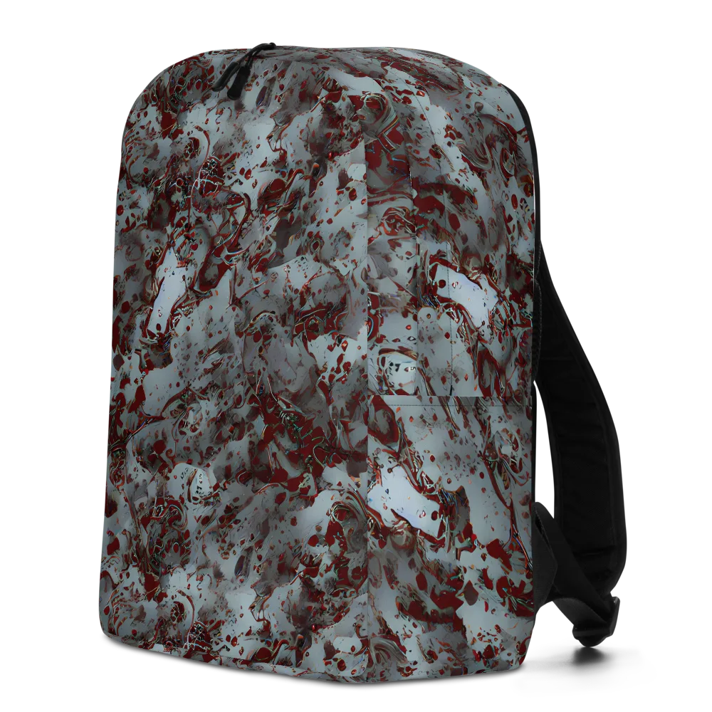 Crimson Undertow on Minimalist Backpack — Left