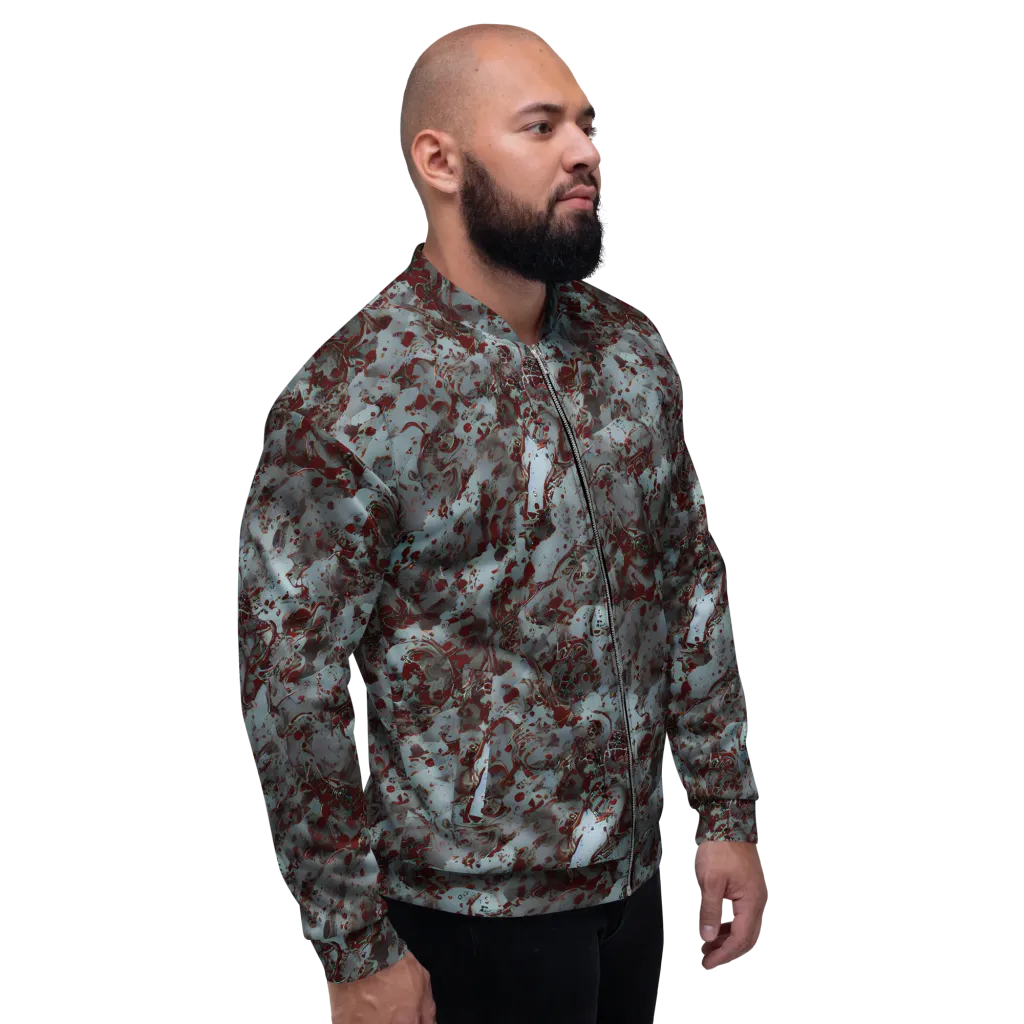 Crimson Undertow on Bomber Jacket — Right