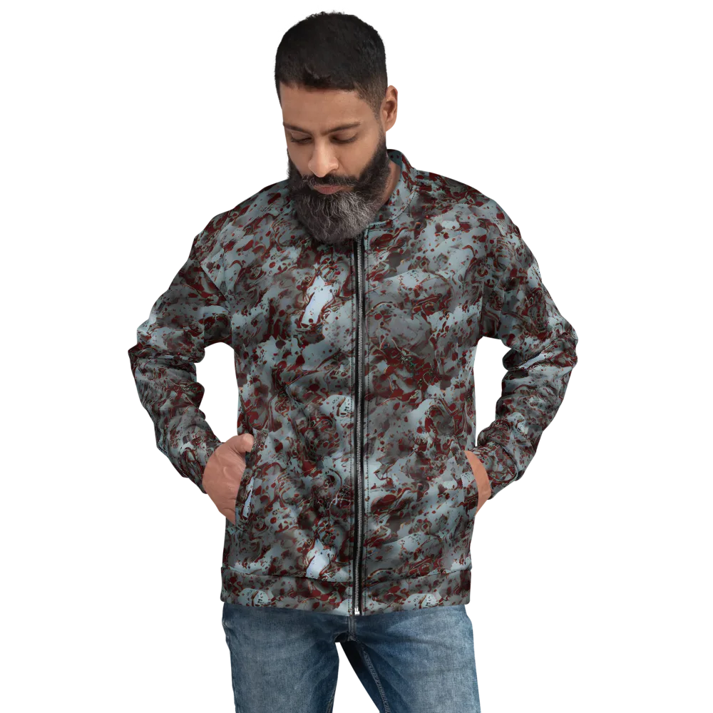 Crimson Undertow on Bomber Jacket — Front