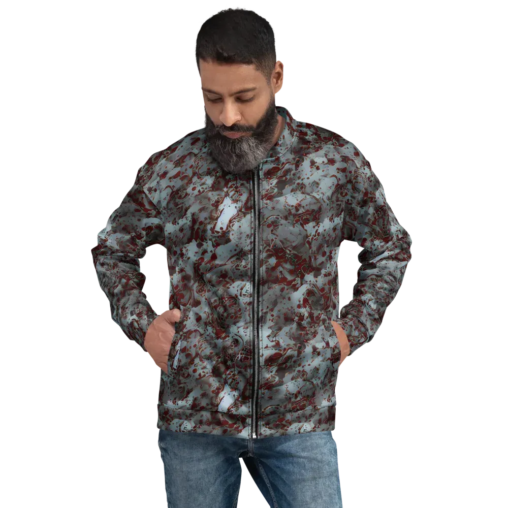 Crimson Undertow on Bomber Jacket — Front