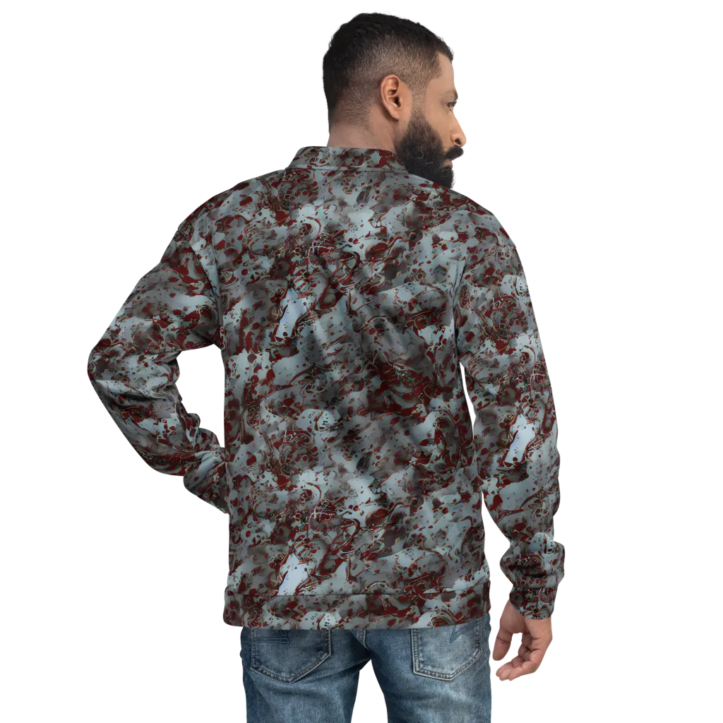 Crimson Undertow on Bomber Jacket — Back
