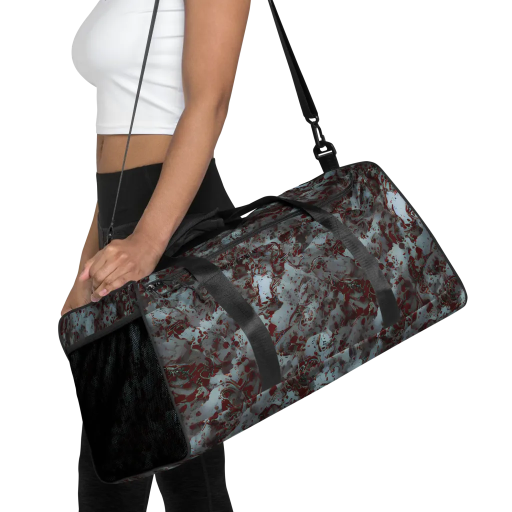 Crimson Undertow on Duffle Bag — Front