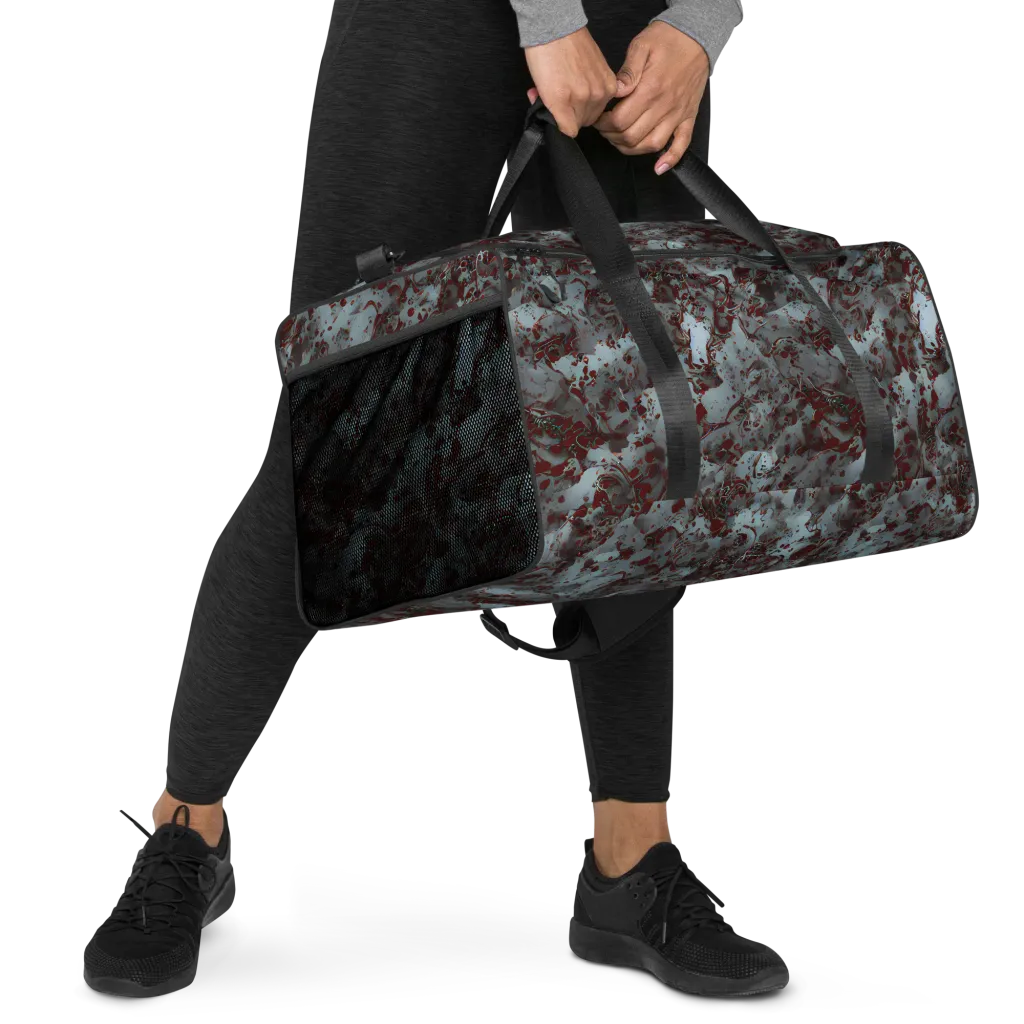 Crimson Undertow on Duffle Bag — Right Front