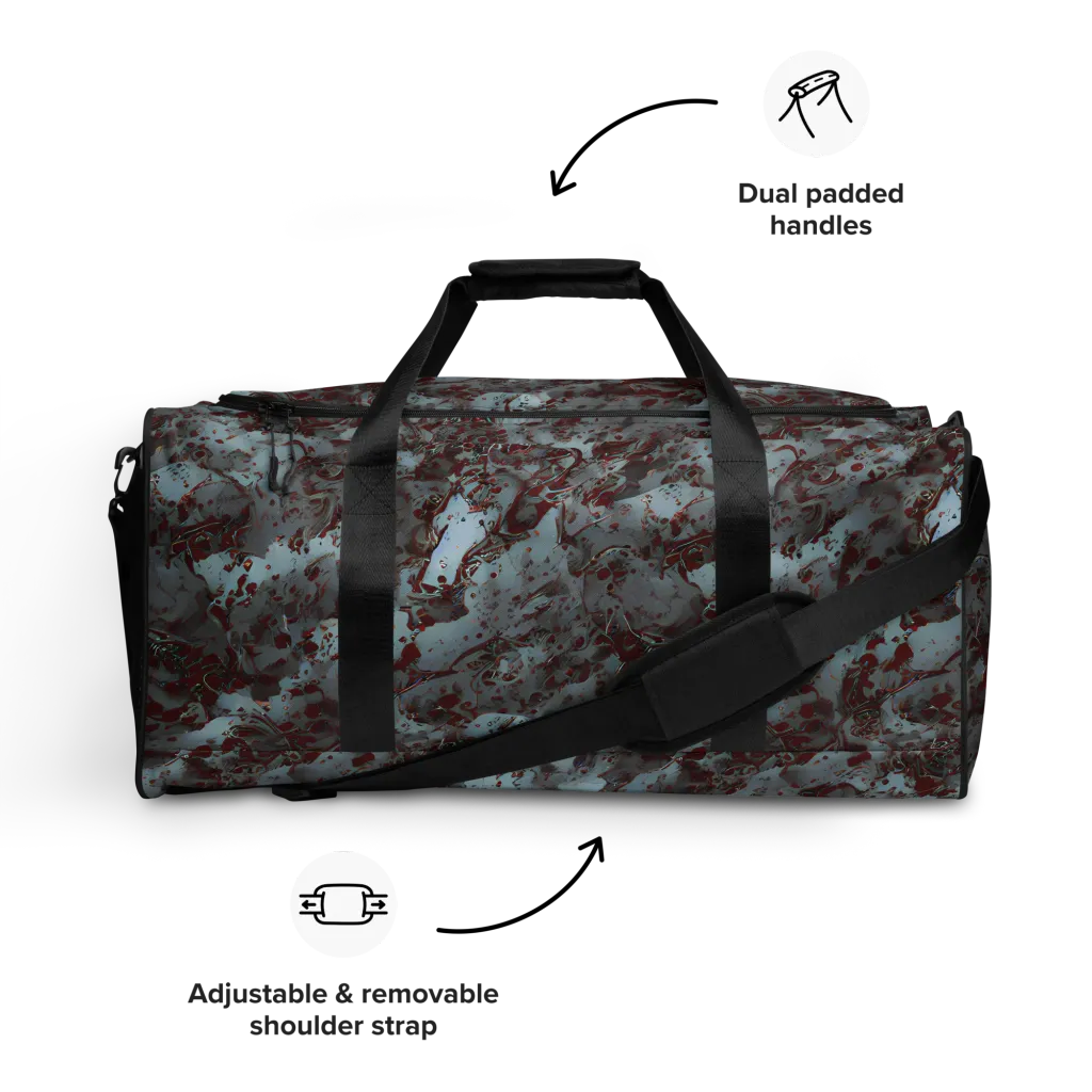 Crimson Undertow on Duffle Bag — Front