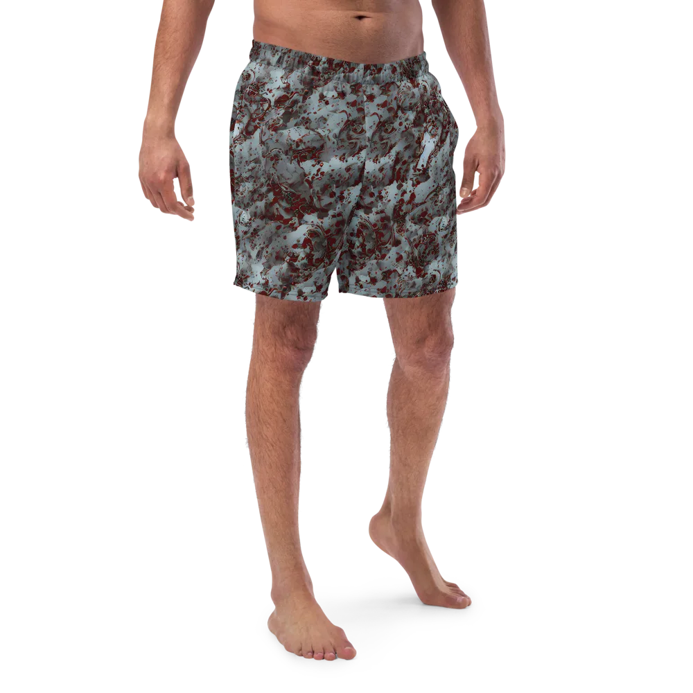 Crimson Undertow on Swim Trunks — Front