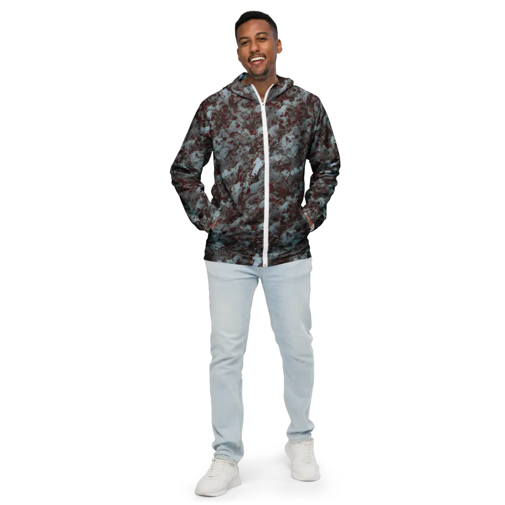 Crimson Undertow on Men's Windbreaker — Front