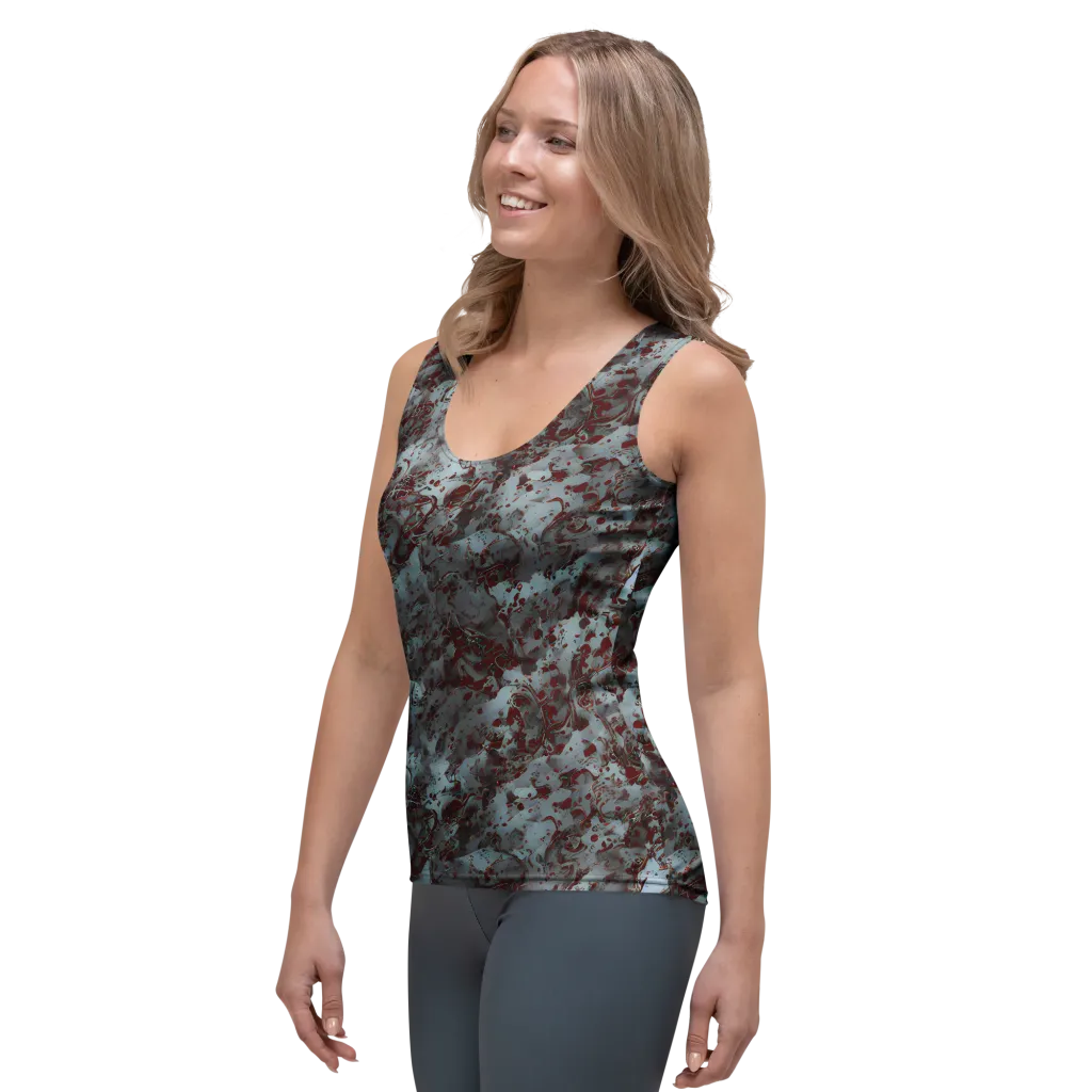 Crimson Undertow on Women's Tank Top — Left Front