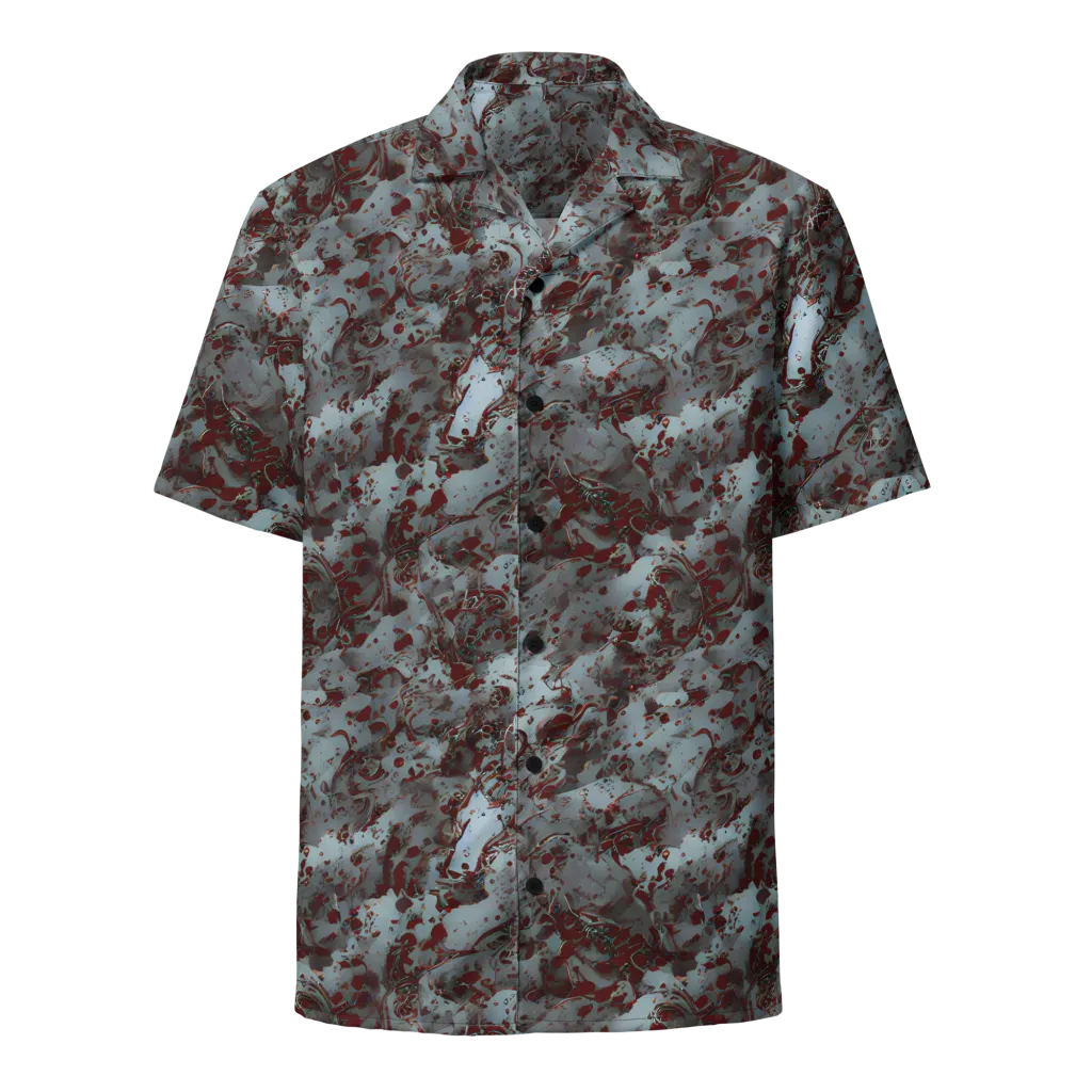 Crimson Undertow on Button Shirt — Front