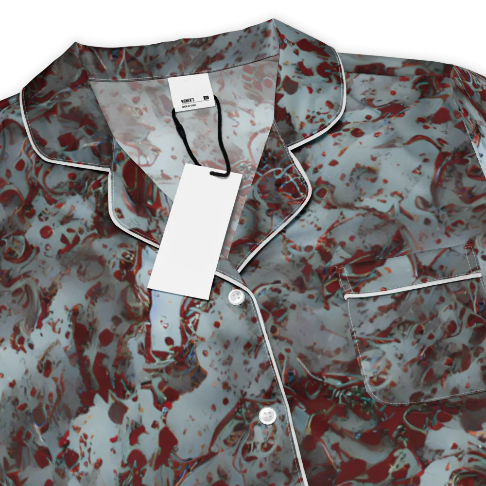 Crimson Undertow on Women's Short Sleeve Pajama Top — Product details