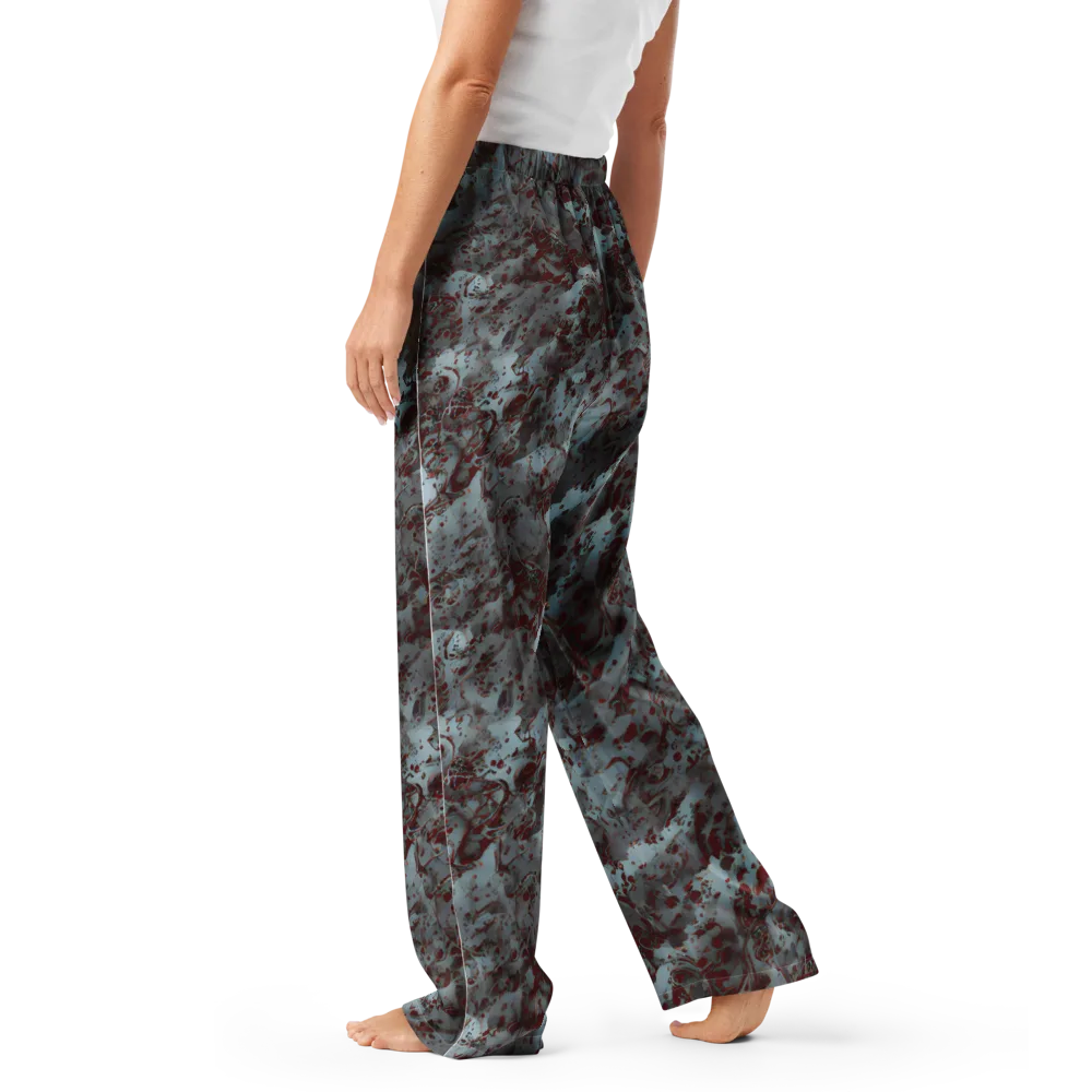 Crimson Undertow on Women's Pajama Pants — Left