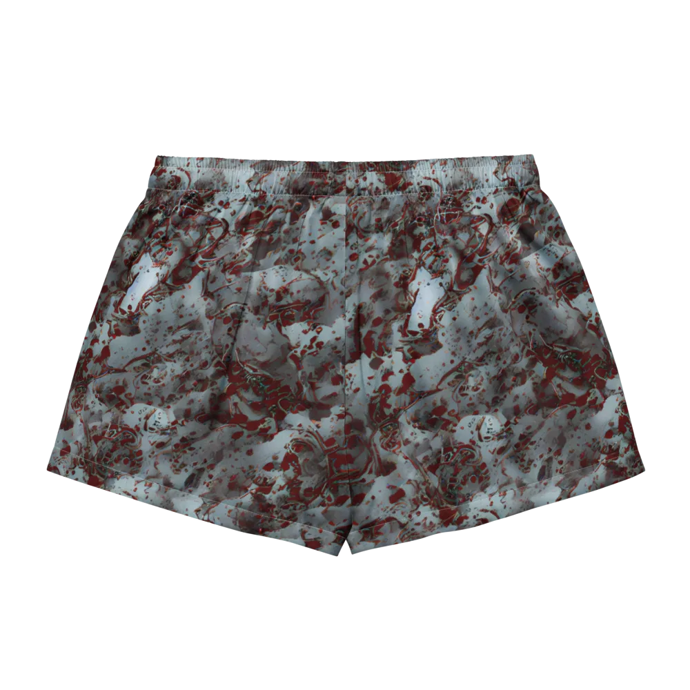 Crimson Undertow on Women's Pajama Shorts — Back