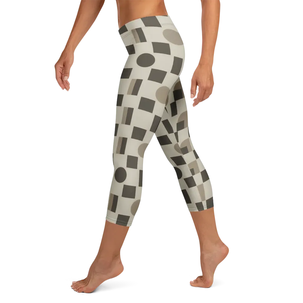 Taupe Tectonics on Capri Leggings — Left