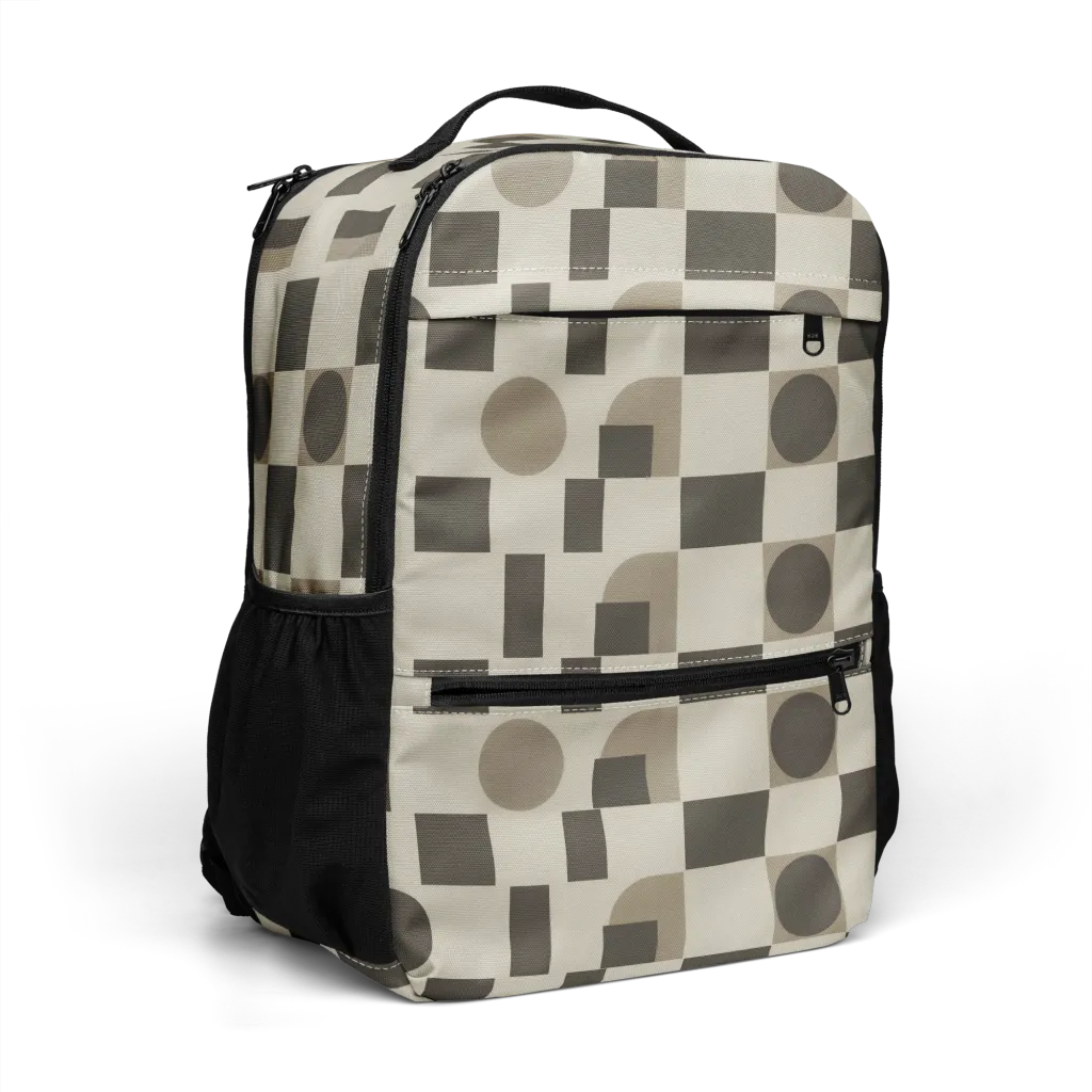 Taupe Tectonics on Utility Backpack — Right Front