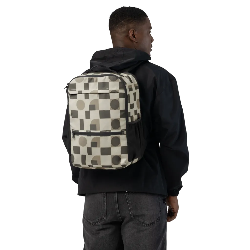 Taupe Tectonics on Utility Backpack — Back