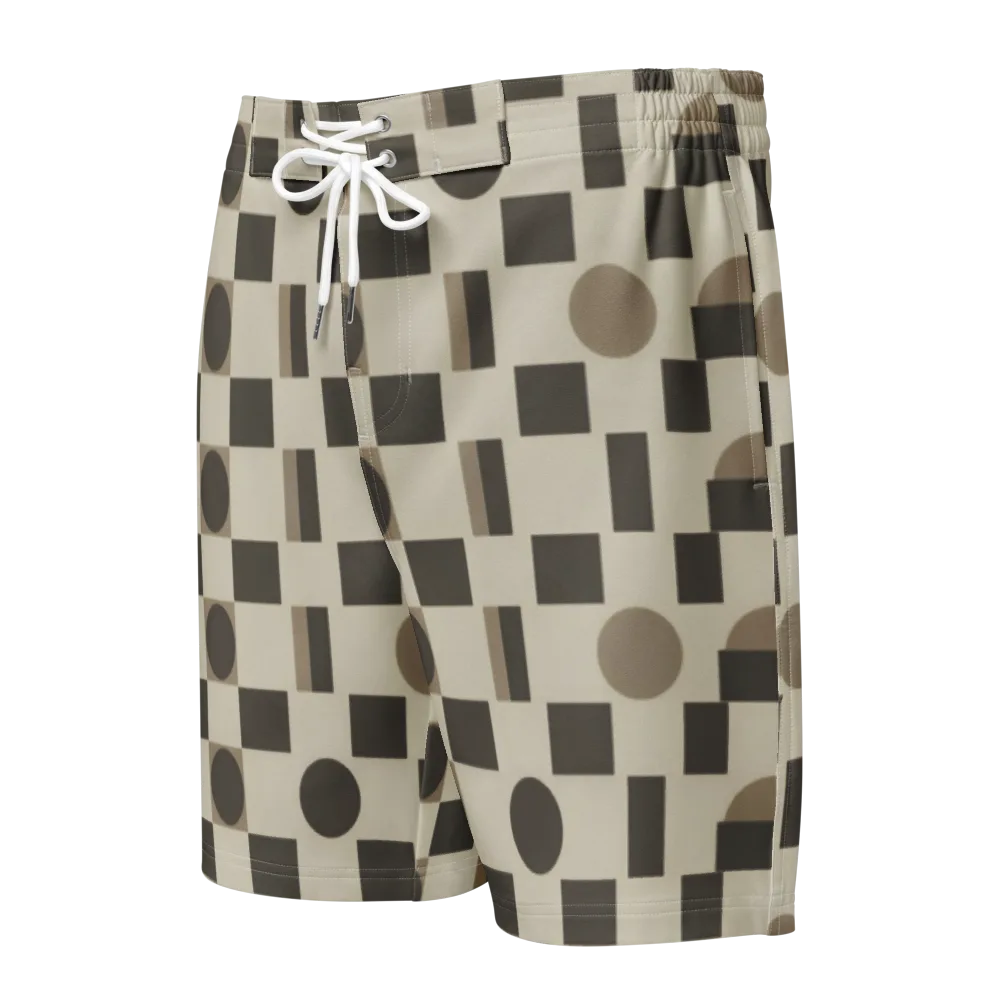 Taupe Tectonics on Men's Board Shorts — Front