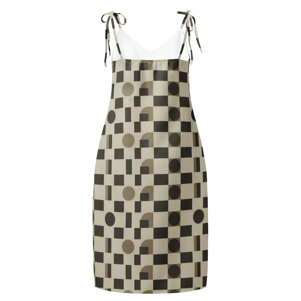 Taupe Tectonics on Slip Dress — Back