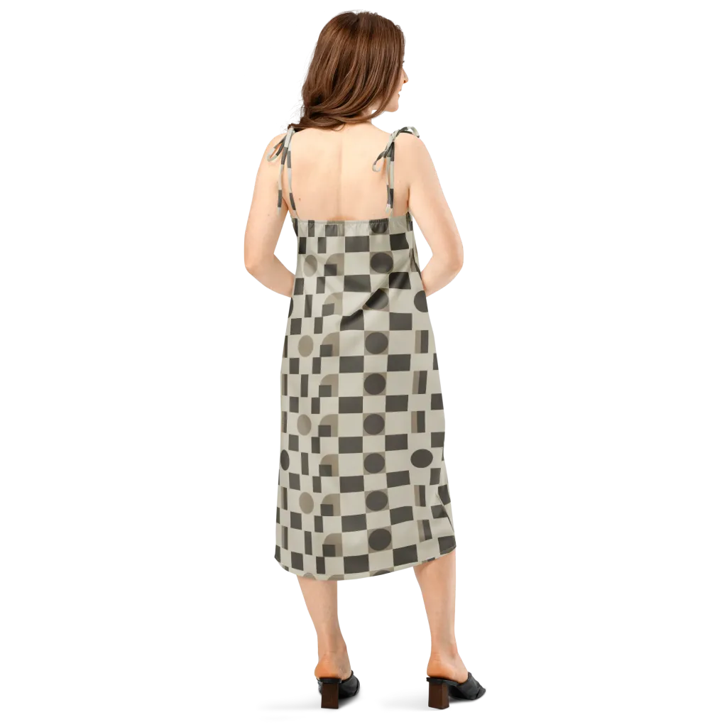 Taupe Tectonics on Slip Dress — Back