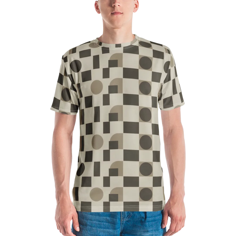 Taupe Tectonics on Men's Crew Neck T-Shirt — Front