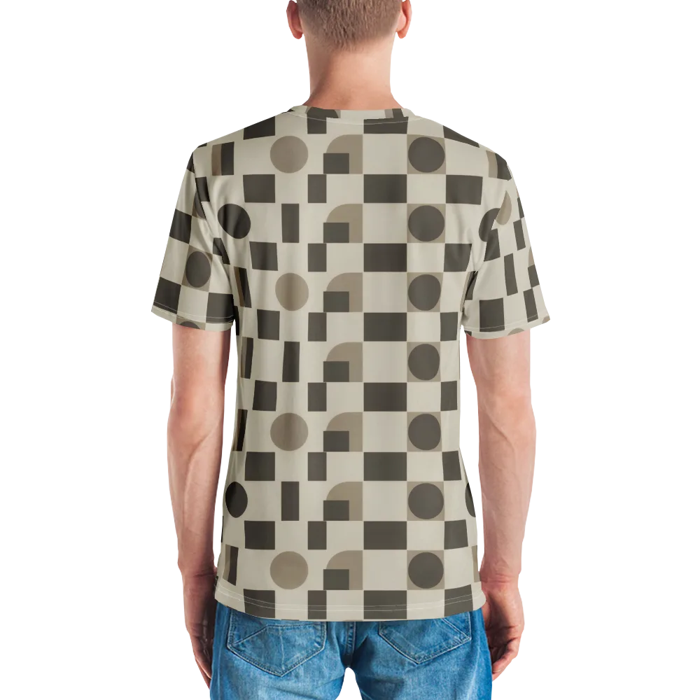 Taupe Tectonics on Men's Crew Neck T-Shirt — Back
