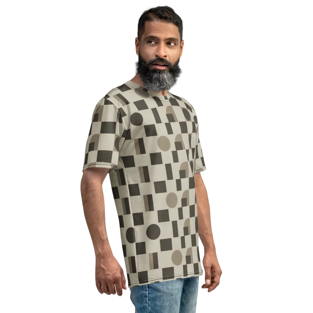 Taupe Tectonics on Men's Crew Neck T-Shirt — Right