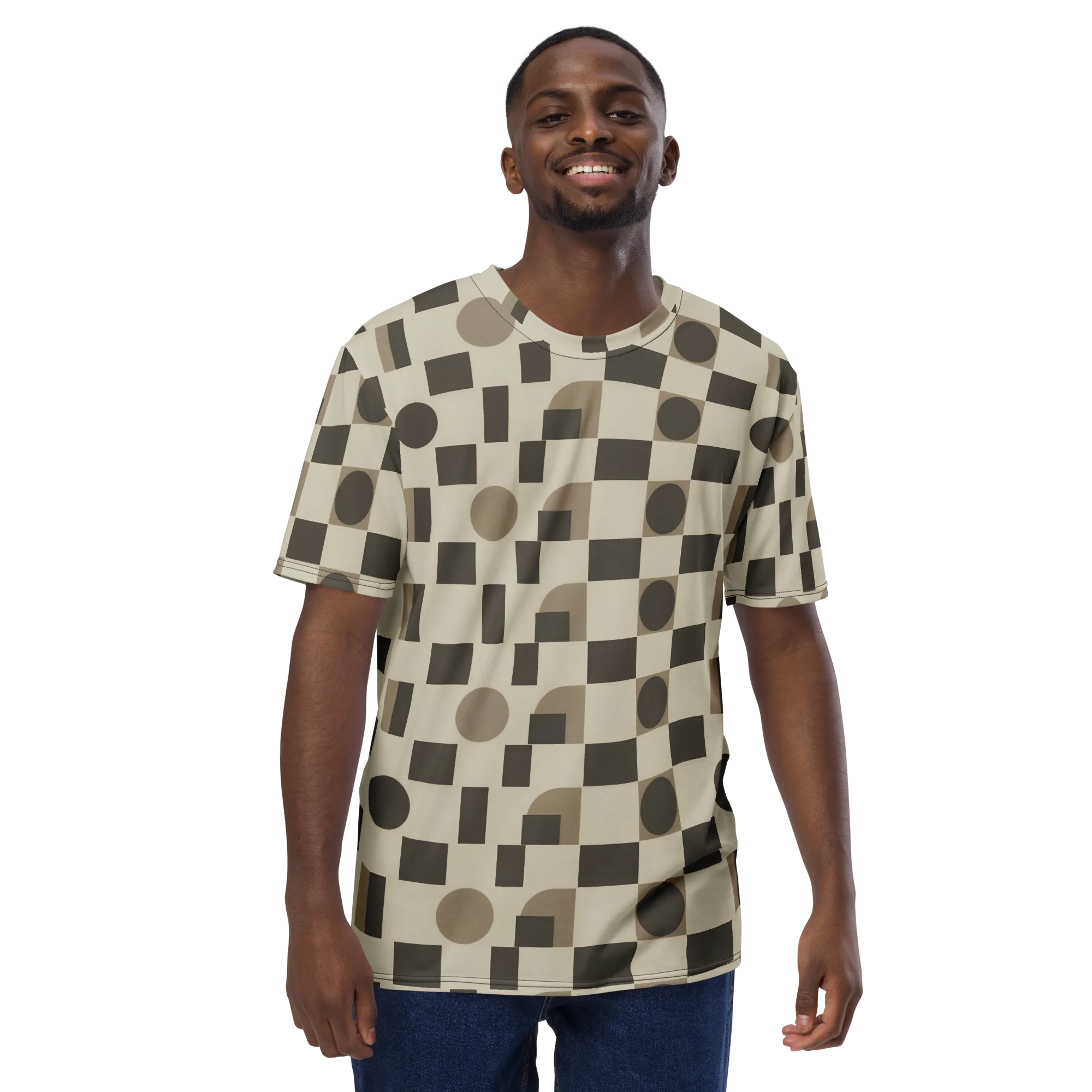 Taupe Tectonics on Men's Crew Neck T-Shirt — Front