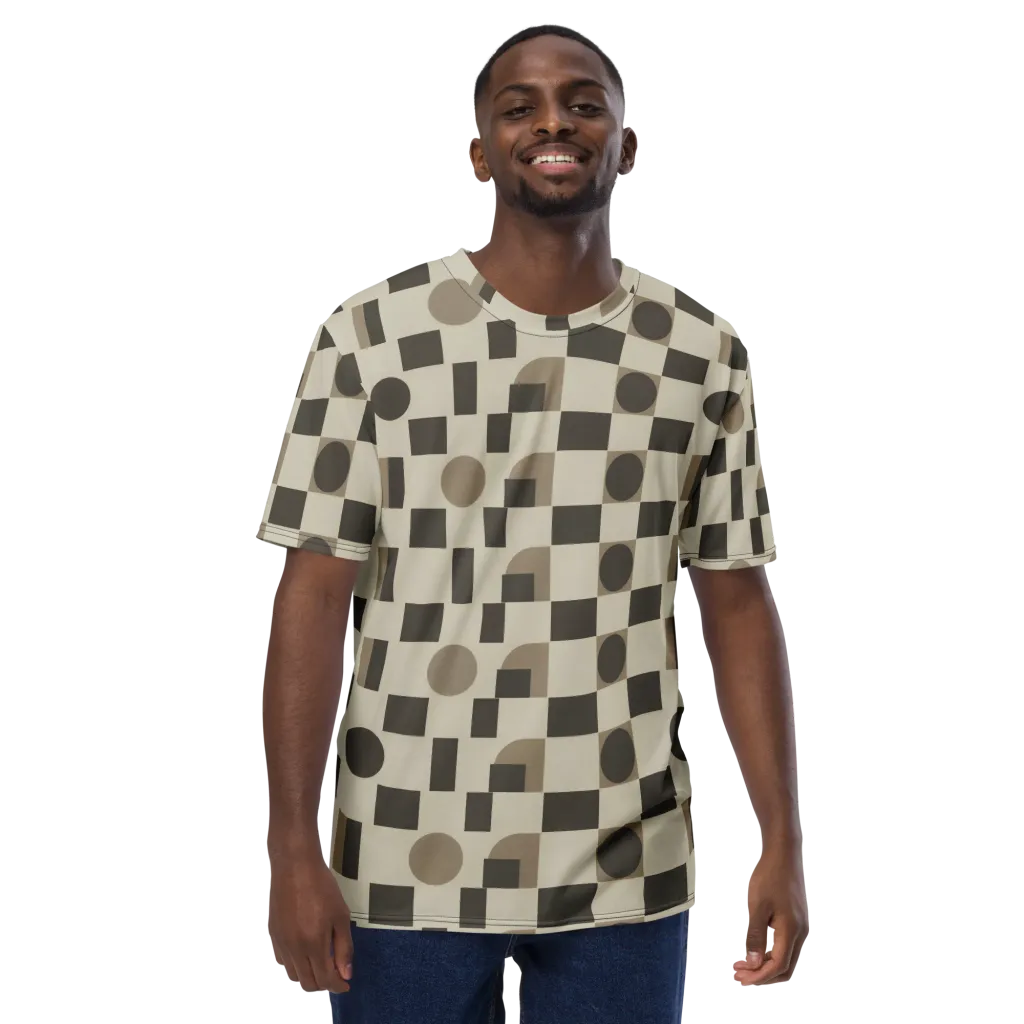 Taupe Tectonics on Men's Crew Neck T-Shirt — Front
