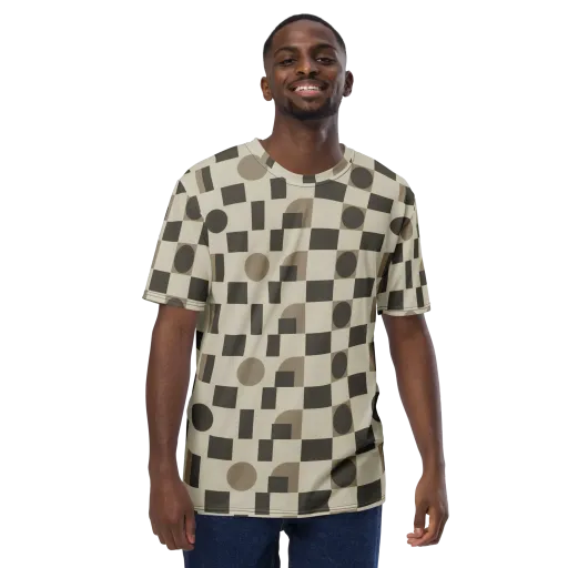 Taupe Tectonics on a Men's Crew Neck T-Shirt