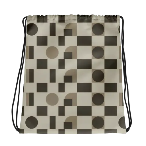 Taupe Tectonics on a Drawstring Bag