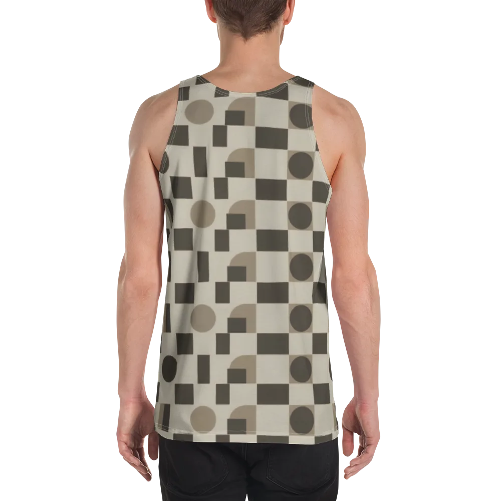 Taupe Tectonics on Men's Tank Top — Back