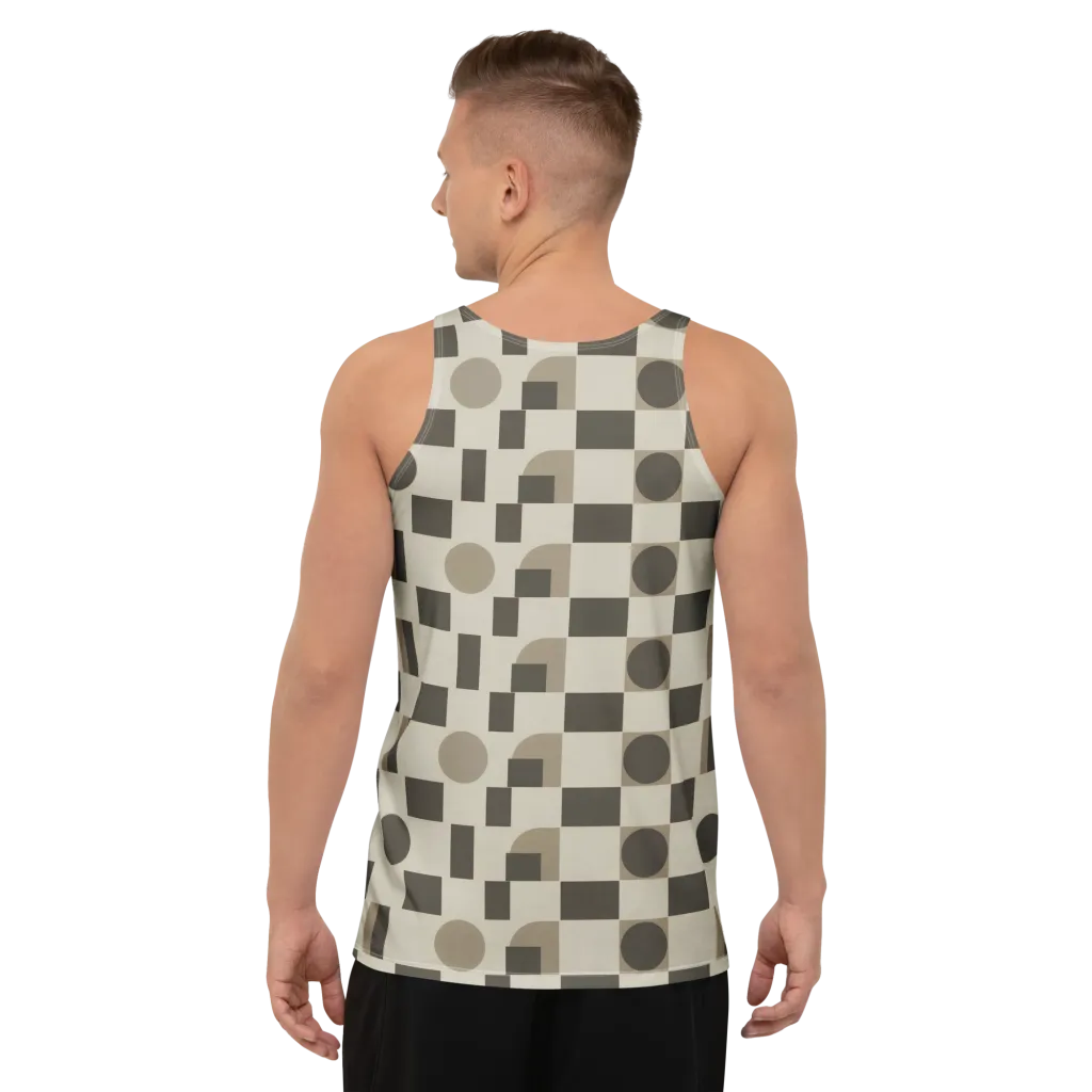 Taupe Tectonics on Men's Tank Top — Back