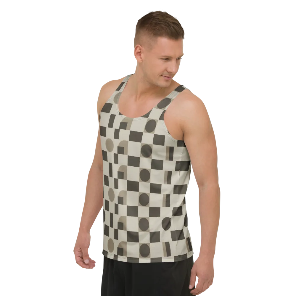 Taupe Tectonics on Men's Tank Top — Left Front