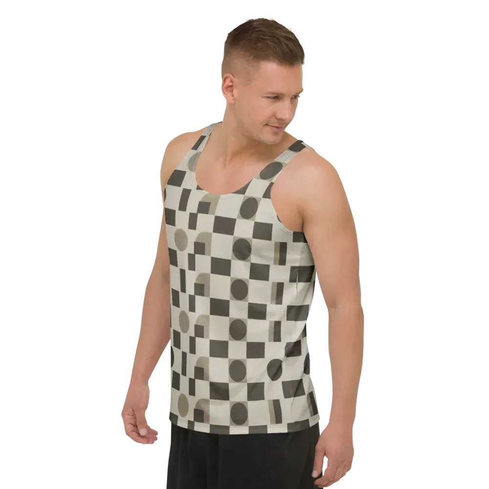 Taupe Tectonics on Men's Tank Top — Left Front