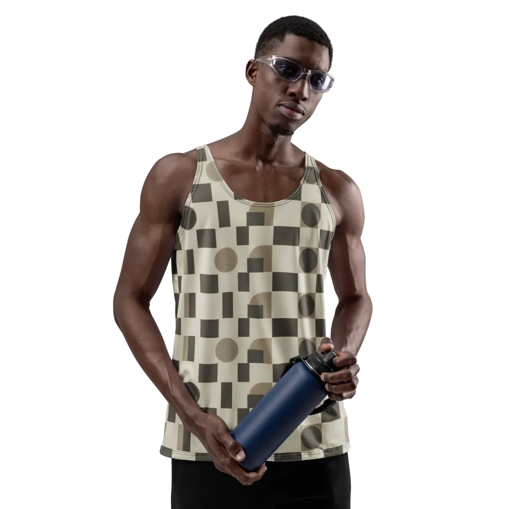 Taupe Tectonics on Men's Tank Top — Front