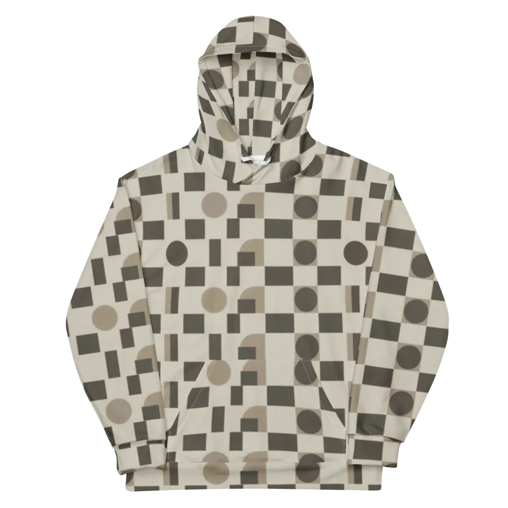 Taupe Tectonics on Cotton Hoodie — Front