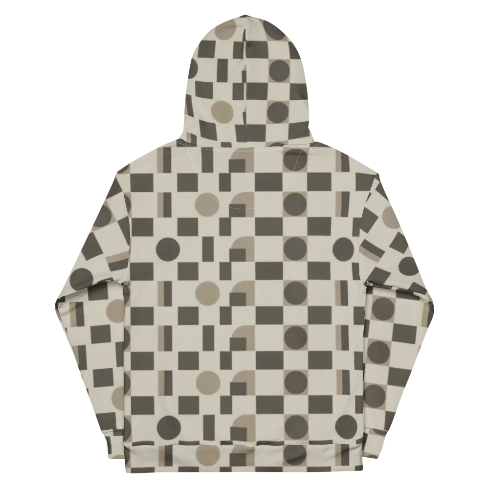 Taupe Tectonics on Cotton Hoodie — Back