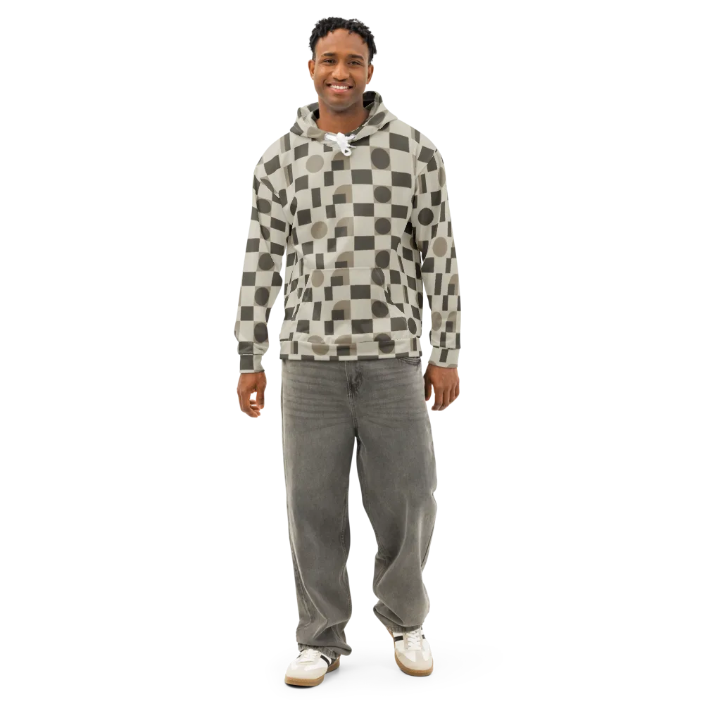 Taupe Tectonics on Cotton Hoodie — Front