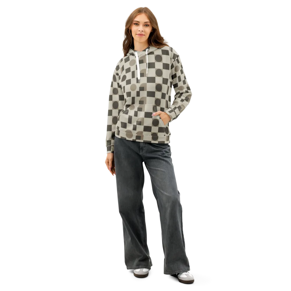 Taupe Tectonics on Cotton Hoodie — Front