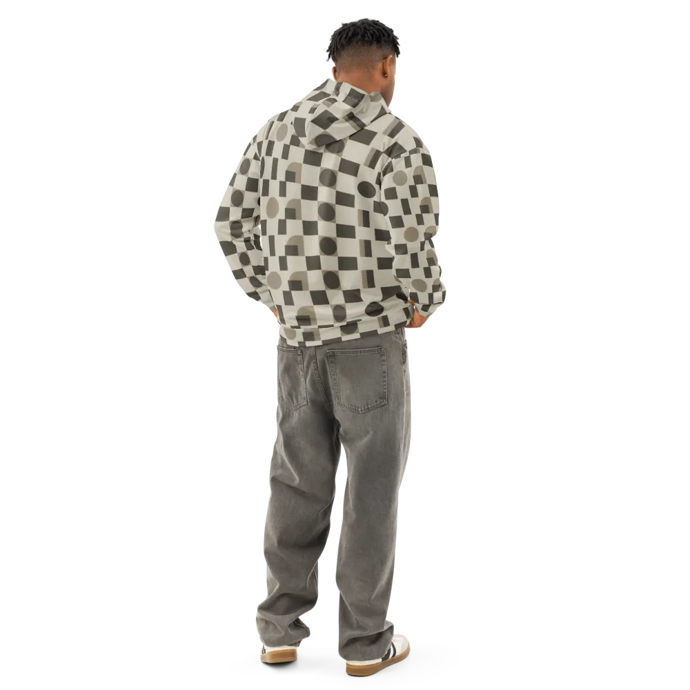Taupe Tectonics on Cotton Hoodie — Back