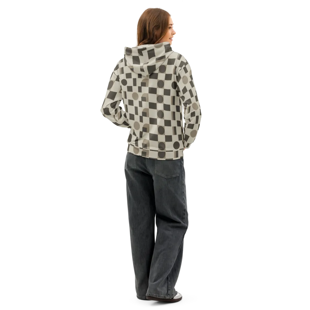 Taupe Tectonics on Cotton Hoodie — Back
