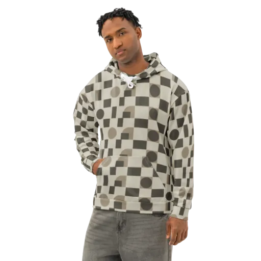 Taupe Tectonics on a Cotton Hoodie