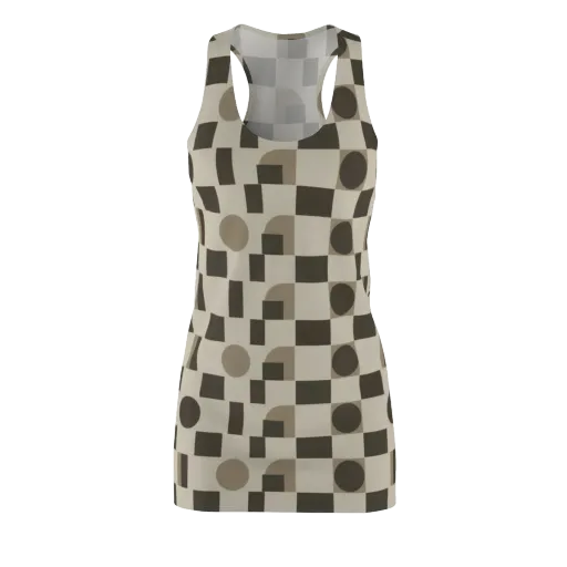 Taupe Tectonics on a Racerback Dress